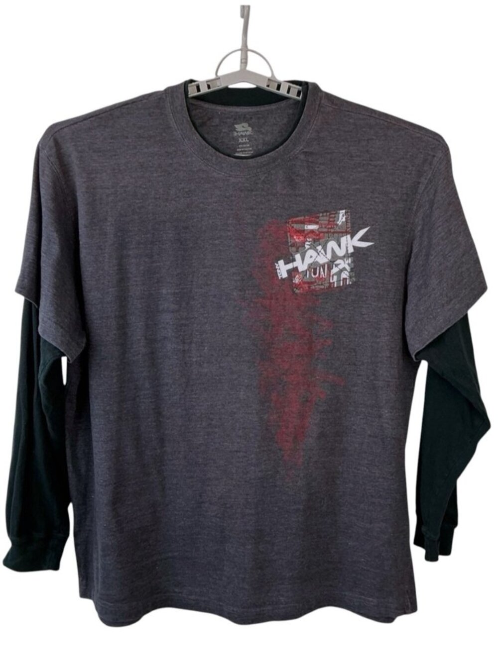 Tony Hawk Vintage 90’s Tee 100% Cotton Long sleeve Men Gray Black XXL